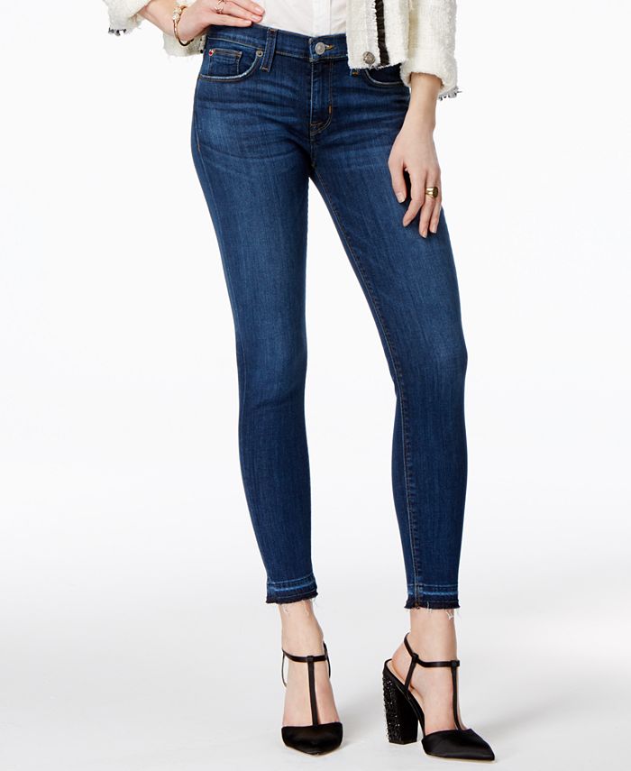 Hudson Jeans Krista Raw-Hem Super Skinny Jeans - Macy's