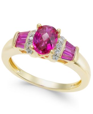 Macy's - Ruby (1-1/2 ct. t.w.) and Diamond Accent Ring in 14k Gold