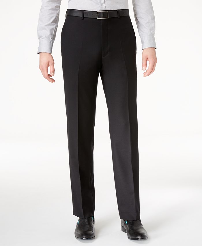 Calvin Klein Black Solid Big and Tall Modern Fit Pants - Macy's