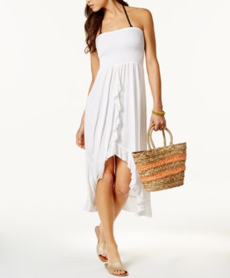 smocked cover up dress