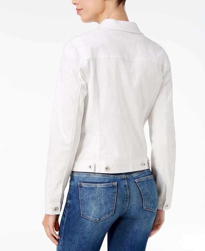 Maison Jules Bright White Wash Denim Jacket, Created for Macy's - Macy's