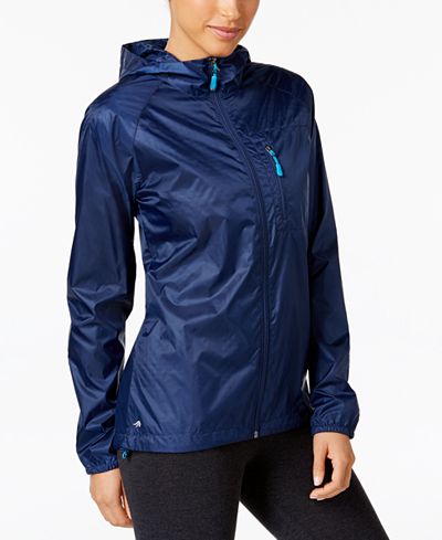 Ideology Hooded Rain Jacket, Only at Macy's - Jackets - Women - Macy's