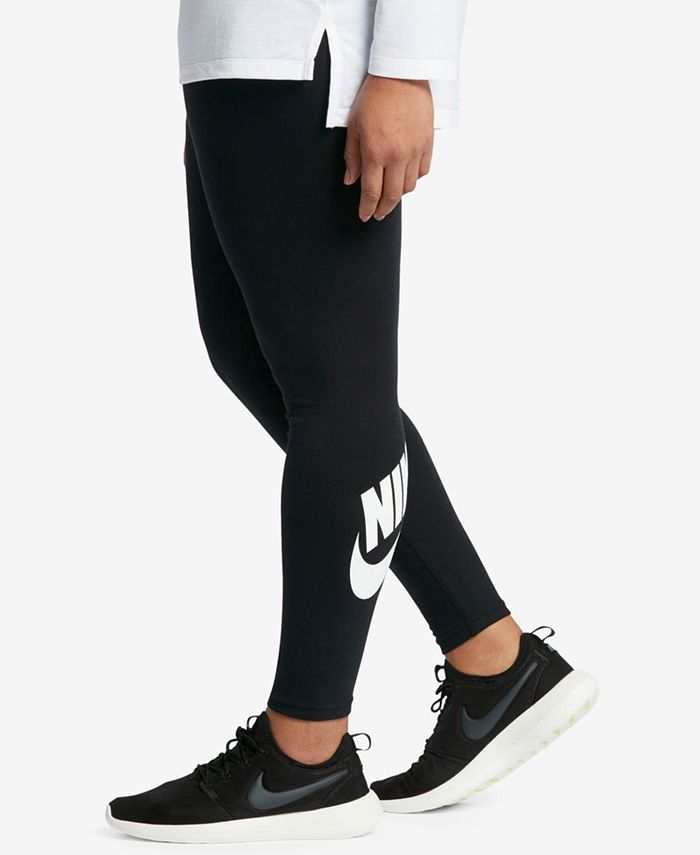 Nike Plus Size Leg-A-See Dri-FIT Logo Leggings - Macy's