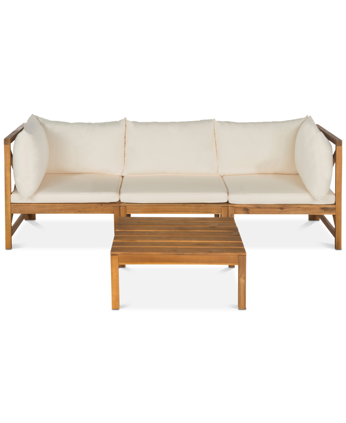 Pieter 4-Pc. Outdoor Sectional with Coffee Table -Beige