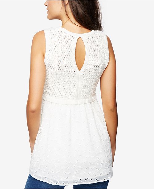 A Pea in the Pod Maternity Sleeveless Babydoll Top & Reviews