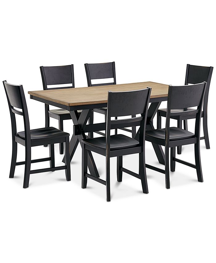 Furniture CLOSEOUT! Archer Dining Furniture, 7-Pc. Set (Dining Table ...
