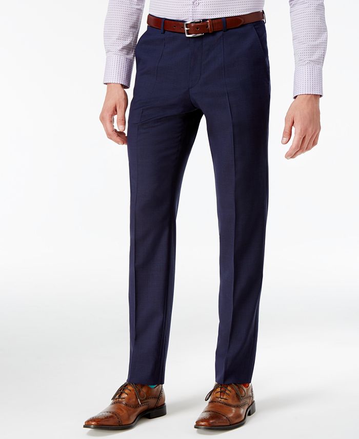 Hugo Boss HUGO Men's Slim-Fit Navy Textured Suit - Macy's
