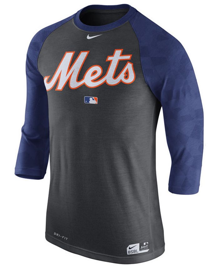 Nike Men's New York Mets AC Legend 3/4 Raglan T-Shirt 1.7 - Macy's