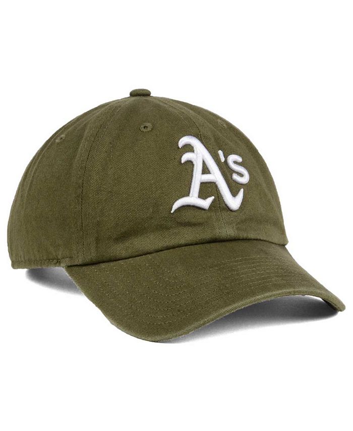'47 Brand Oakland Athletics Olive White CLEAN UP Cap - Macy's