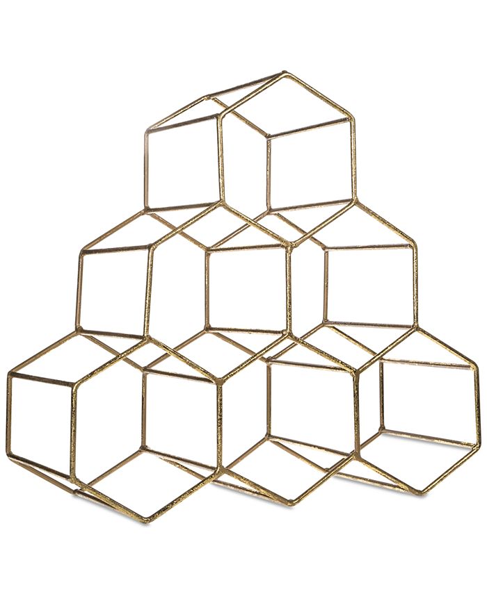 Home Essentials 14" GoldTone Wine Rack Macy's