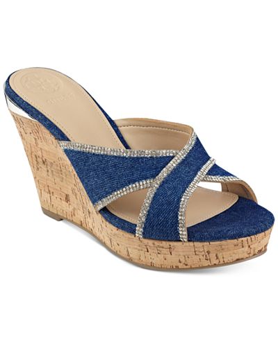 GUESS Eleonora Platform Wedge Slide Sandals