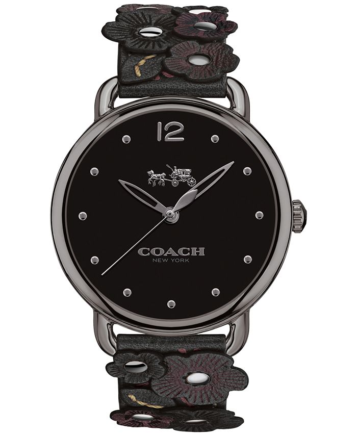 Coach delancey watch leather best sale
