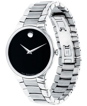 Movado Men s Swiss Serio Stainless Steel Bracelet Watch 38mm