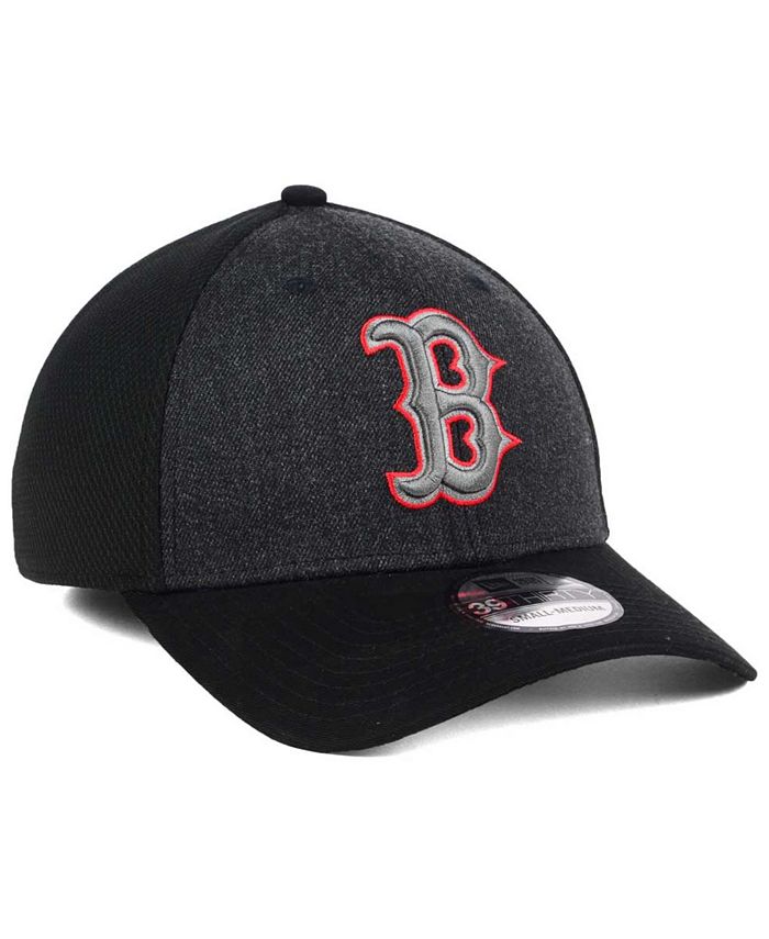 New Era Boston Red Sox Black Heathered 39THIRTY Cap - Macy's