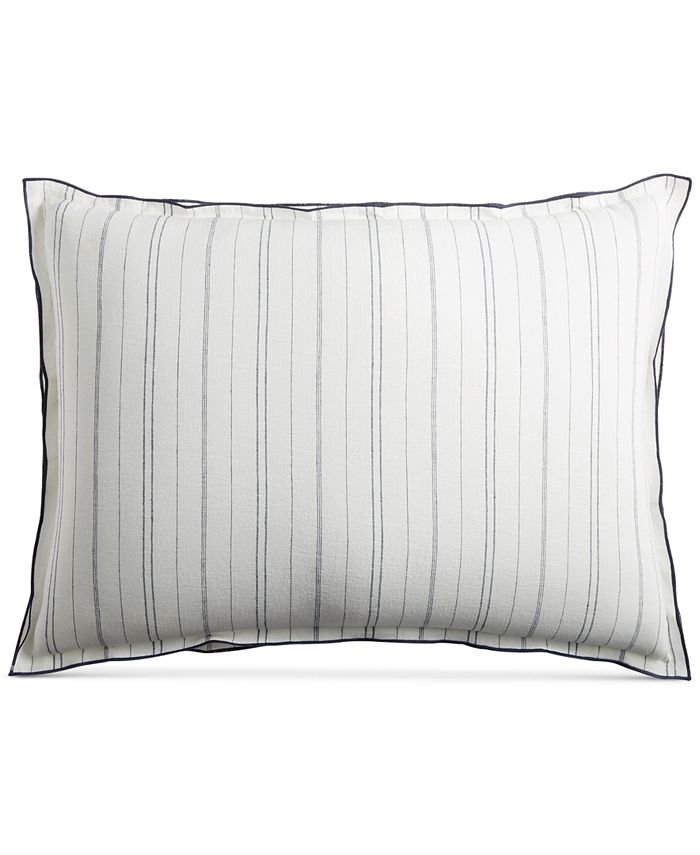 Hotel Collection Linen Ticking Stripe Standard Sham, Created for Macy's