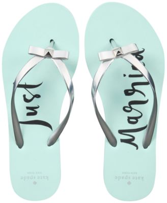 just married flip flops kate spade