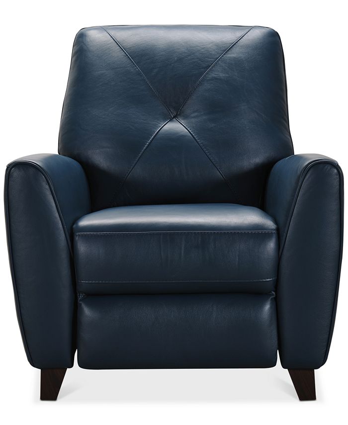 Furniture Myia Tufted Back Leather Pushback Recliner, Created for Macy