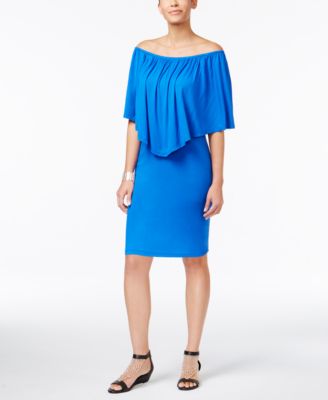 macy's black off the shoulder dress