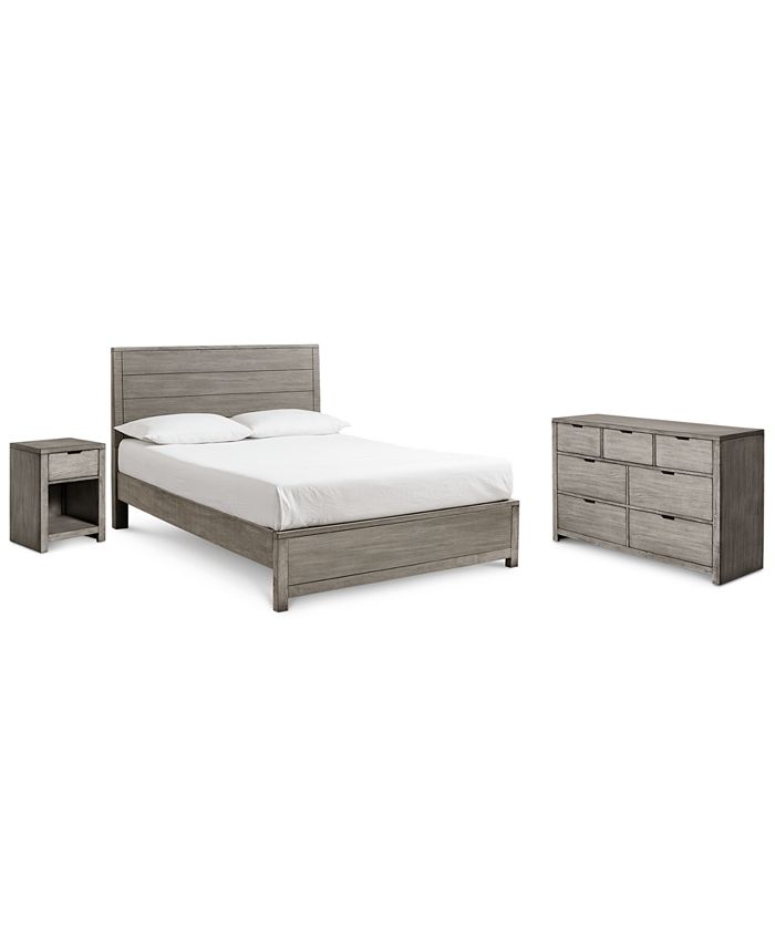 Furniture Tribeca Bedroom Set, 3-Pc. Set (Full Bed, Dresser ...