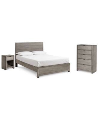 Furniture Tribeca Bedroom Set, 3-Pc. Set (King Bed, Chest & Nightstand ...