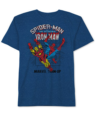 Hybrid Men's Spider-Man Iron Man T-Shirt - Macy's