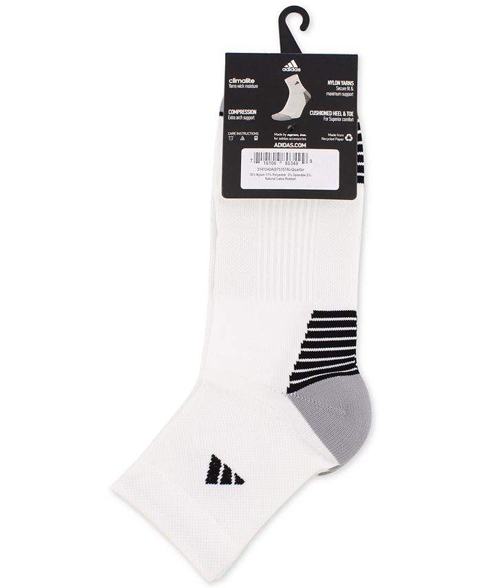 adidas Men's 2 Pack Speed Mesh ClimaLite Quarter Socks & Reviews ...