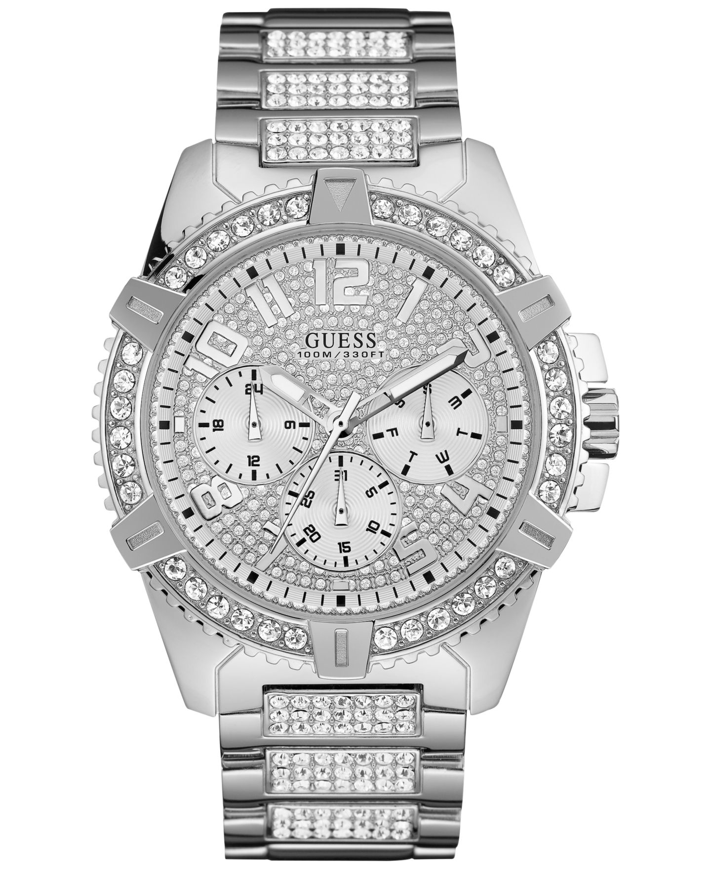 Мужские часы GUESS Stainless Steel Bracelet Watch 50mm — фото 1