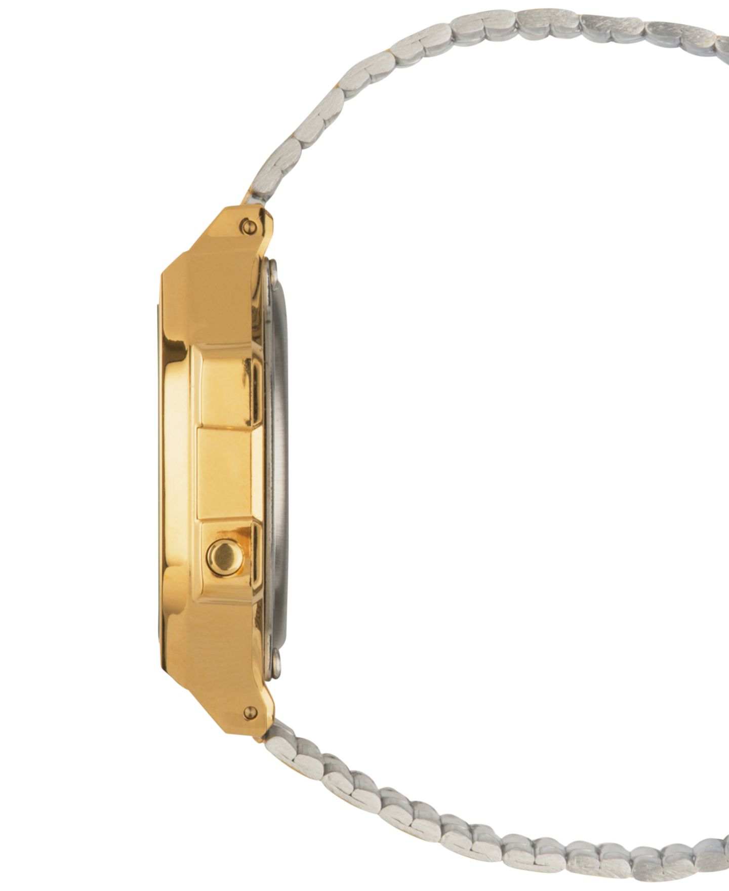 Мужские часы Casio Digital Vintage Gold-Tone Stainless Steel Bracelet Watch 39x39mm A168WG-9MV — фото 2
