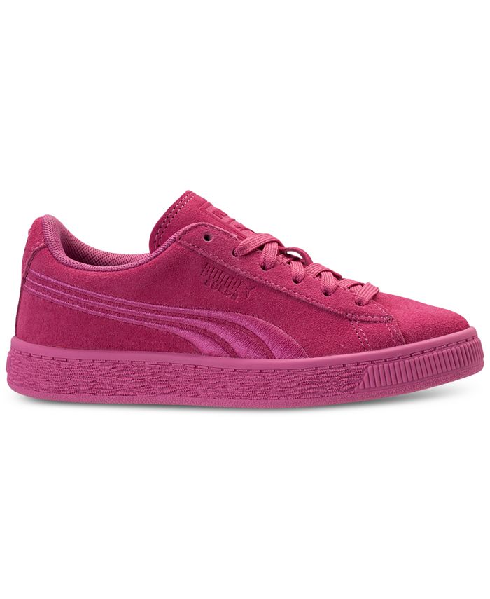 Puma Little Girls' Suede Classic Badge Casual Sneakers from Finish Line ...