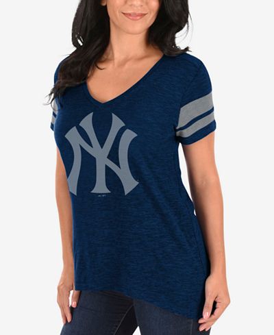 Profile Women's New York Yankees Check the Tape Plus Size T-Shirt