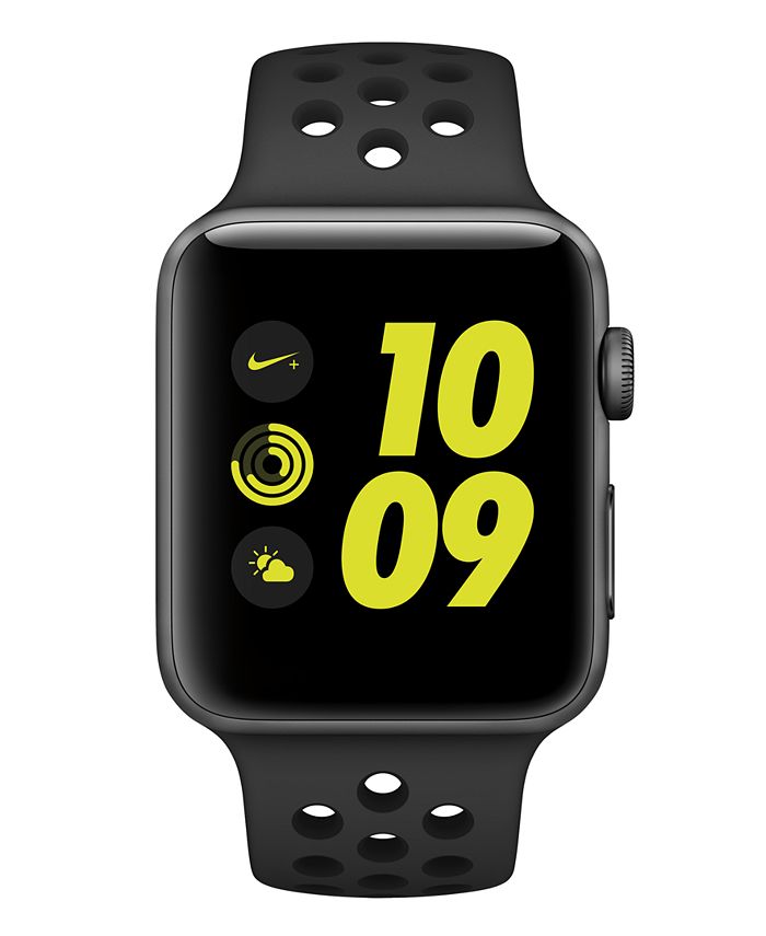 Apple Watch Nike+ 42mm Space Gray Aluminum Case with Anthracite/Black Nike Sport Band MQ182LL A