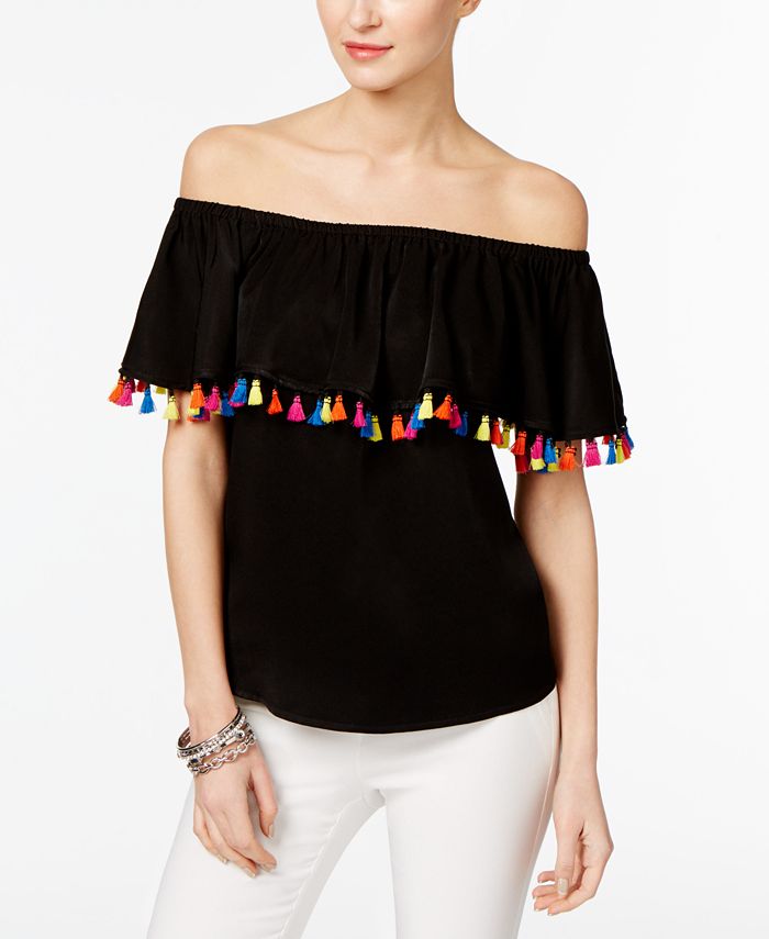 Macy's inc off the shop shoulder tops