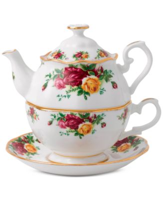 Royal Albert Old Country Roses Tea For One Set - Macy's