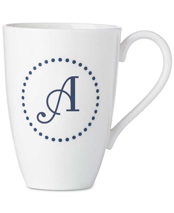Lenox Navy Dots Monogram Mug Macy's