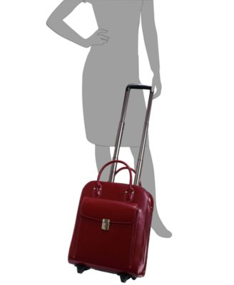 Uptown Leather Wheeled Laptop Briefcase