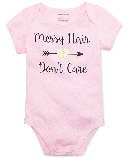 First Impressions Baby Girls Messy Hair Don T Care Bodysuit