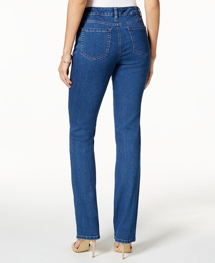 Charter Club Women's Lexington Tummy Control StraightLeg Jeans, Short Lengths, Created for Macy