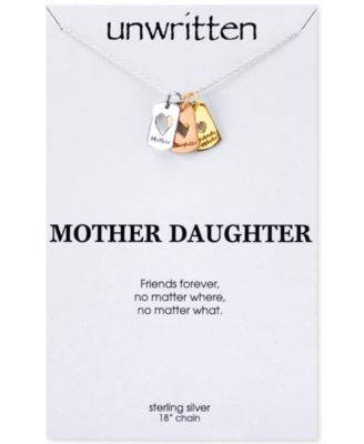 unwritten mother daughter necklace