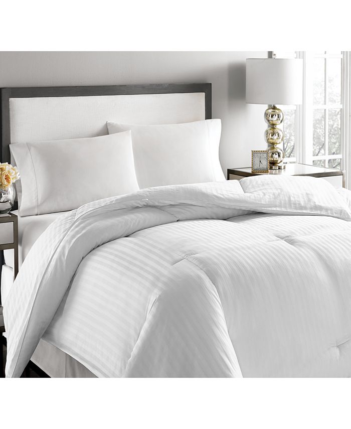 Blue Ridge 500Thread Count Damask Stripe Full/Queen White Down