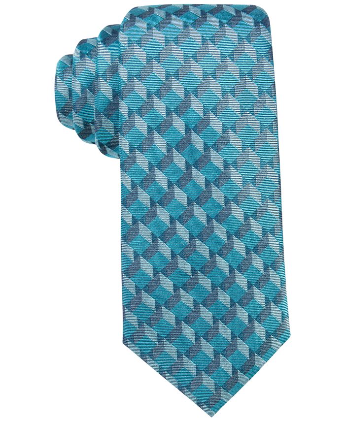 Alfani Men's Geo Slim Tie, Created for Macy's - Macy's