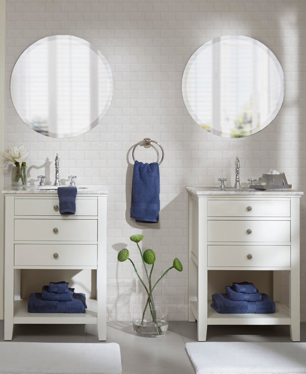 Madison Park Signature Solid 800gsm Cotton 8-pc. Bath Towel Set In Slate Blue