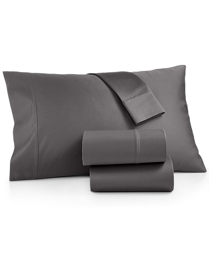 Extra Deep Pocket Fitted Sheet+2 Pillow Case 1000 TC Egyptian Cotton Black Solid 