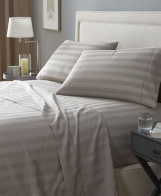 Charter Club Damask 1.5 Stripe 550 Thread Count 100 Supima Cotton Open Stock Sheets Created For Macys Bedding