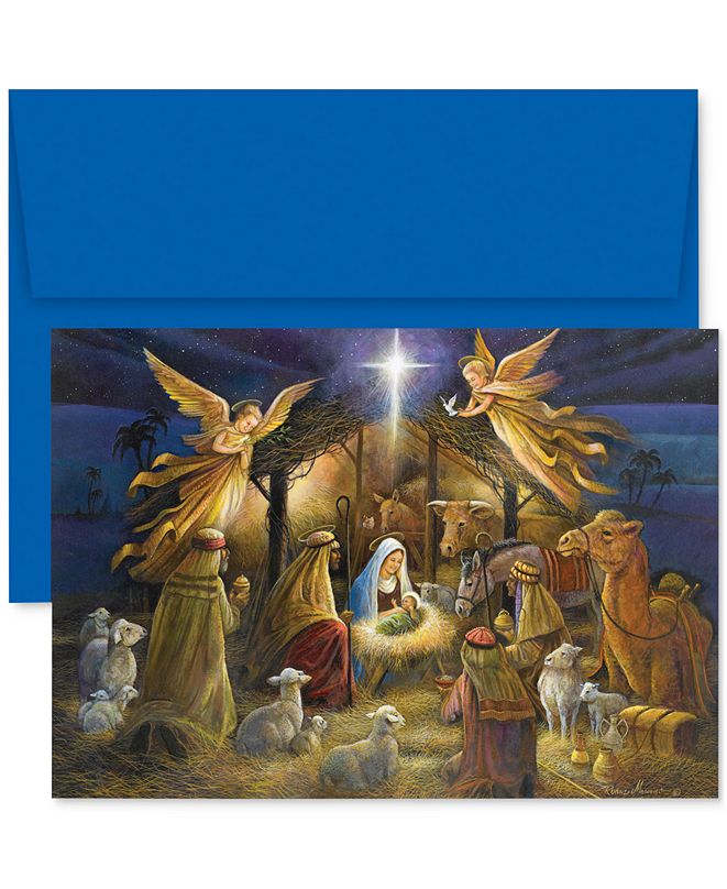 Masterpiece Cards Masterpiece Studios A Holy Scene Boxed Holiday Set of 18 Boxed Greeting Cards