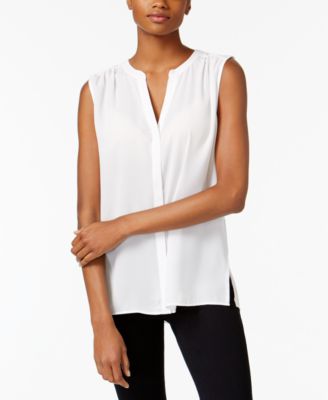 Women's Sleeveless Pintuck Top