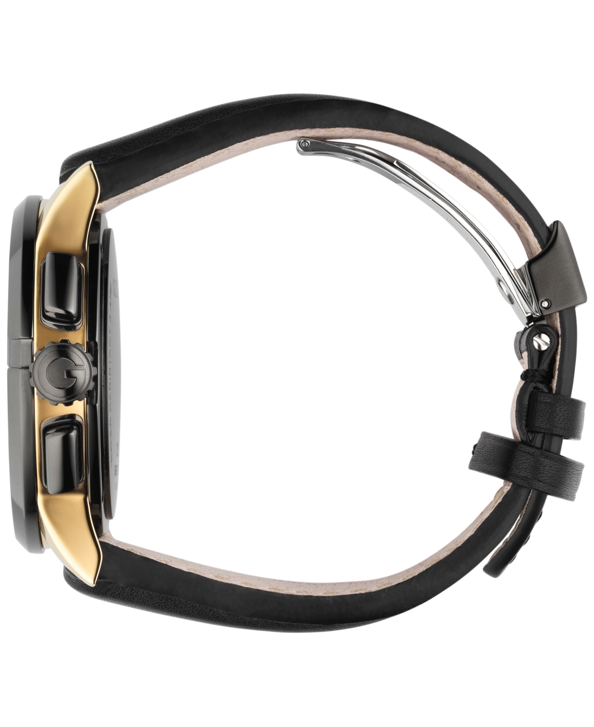 Shop Gucci Unisex Swiss G-chrono Xl Black Leather Strap Watch 44mm Ya101203