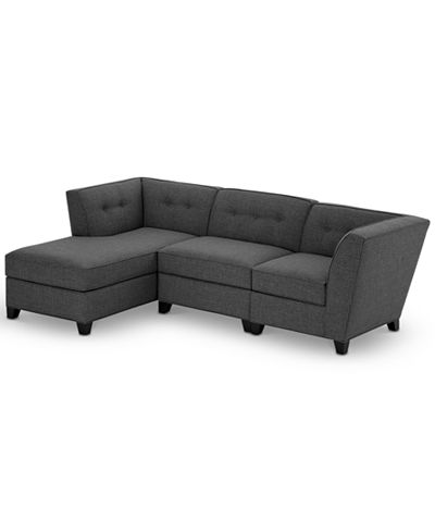 CLOSEOUT! Harper Fabric 3-Piece Modular Sectional Sofa, Created for Macy&#39;s - Furniture - Macy&#39;s