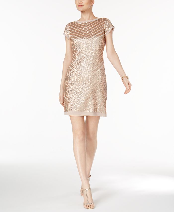 Vince camuto sequin sheath dress sales