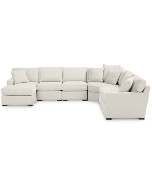 FURNITURE RADLEY FABRIC 6-PIECE CHAISE SECTIONAL WITH WEDGE, CREATED FOR MACY'S
