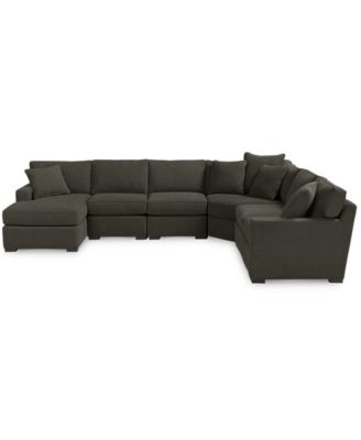 Radley Fabric 6-Piece Chaise Sectional Sofa, Created for Macy's